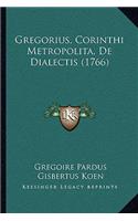 Gregorius, Corinthi Metropolita, de Dialectis (1766)