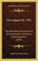 Der August 10, 1792