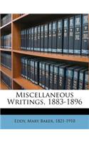 Miscellaneous Writings, 1883-1896