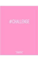 Notebook for Cornell Notes, 120 Numbered Pages, #CHALLENGE, Pink Cover: For Taking Cornell Notes, Personal Index, 8.5"x11", Hashtag Series, Genius Edition