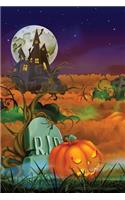 Tombstone Jack-O-Lantern Grid Notebook: 150 Page Grid Notebook Journal Diary