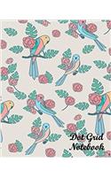 Dot Grid Notebook Bird Pattern