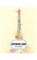 Color Eiffel Notebook: Lined Notebook / Journal / Diary
