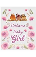 Welcome Baby Girl Guest Book
