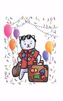 Vacation Case Party Cat Notebook