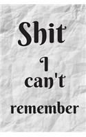 SHIT i can't remember