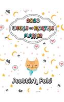 2020 Scottish Fold Cat Planner: Weekly & Monthly with Password list, Journal calendar for Scottish Fold Cat owner: 2020 Planner /Journal Gift,133 pages, 8.5x11, Soft cover, Mate Fi