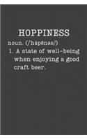 Hoppiness: Funny Craft Beer Gifts - Small Lined Writing Journal or Notebook (Card Alternative) (Definition, Humor)