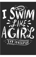 Gift Notebook: Swimming 6x9 Dot Grid 120 Pages