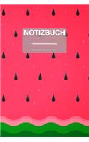 Notizbuch A5 Muster Wassermelone Kerne