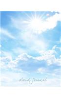 Cloud Journal: 8 x 10 inch, college ruled composition book, blank lined journal, 150 pages