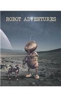 Robot Adventures: Journal for RPG Players with 200 Pages of Dot Grit Paper to Write Down Your Adventures; 8x10