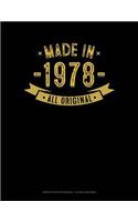 Made in 1978 All Original: Graph Paper Notebook - 1/2 Inch Squares