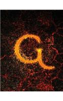 Monogram "G" Sketchbook: Blank Art Pad Notebook Journal(7 Monogram Fire 150 Sketch)