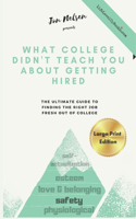 What College Didn't Teach You About Getting Hired (Large Print Edition): The Ultimate Guide to Finding the Right Job Fresh Out of College