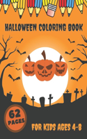 Halloween Coloring Book For Kids Ages 4-8