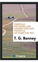 Christian Doctrines and Modern Thought