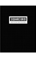 Square Grid Graph Composition Notebook: Graphing Blank Quad Ruled Letter Paper for Drawing & Writing Artwork Math Diary or Simple Technical Sketchbook (Plain Isometric Gray Lined Rule)