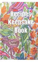 Recipes Keepsake Book