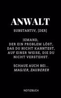 Anwalt Substantiv, [der] Jemand, Der Ein Problem Löst Notizbuch
