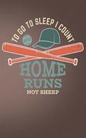 To Go To Sleep I Count Home Runs Not Sheep: Retro Vintage Baseball Scorebook