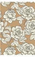 Cream Rose Design Notebook: Dot Grid Journal 6 X 9: Dot Grid Journal 120 Pages