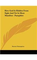 How God Is Hidden from Sight and Yet Is Most Manifest - Pamphlet: (English)