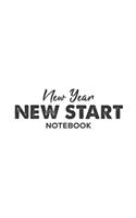 New Year New Start Notebook: A Journal for Starting Over 6" x 9" Write Down Lined Paper Diary 100 Pages (White)
