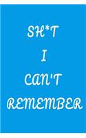 Shit I Can't Remember