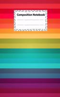 Composition notebook Vintage Classics Rainbow colorful stripes abstract for Writing Notes and To-Do List: Wide Blank Lined Composition Notebook Workbook with white paper (Large 6 x 9 inches - College Ruled 100 Pages)
