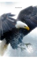 Notebook: Eagle - 100 pages - 6x9 inch - Composition Book with line and margin - Journal, Log Book, Diary, Creative Writing, School, Poetry - Bird