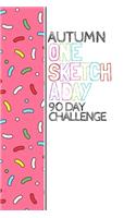 Autumn: Personalized colorful sprinkles sketchbook with name: One sketch a day for 90 days challenge
