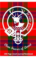 Clan Fraser of Lovat 200 Page Lined Journal/Notebook
