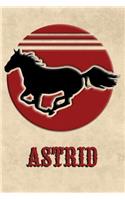 Wild Horse Lined Notebook: Astrid: College Ruled Composition Book Diary Lined Journal