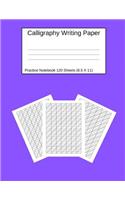 Calligraphy Writing Paper Practice Notebook 120 Sheets (8.5 X 11)