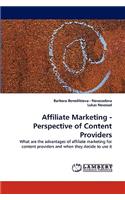 Affiliate Marketing - Perspective of Content Providers