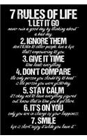 7 Rules Of Life - Funny Happy 17th Birthday Notebook gift