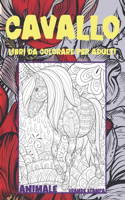 Libri da colorare per adulti - Grande stampa - Animale - Cavallo