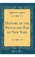 History of the Bench and Bar of New York (Classic Reprint)