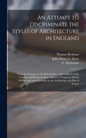 Attempt to Discriminate the Styles of Architecture in England