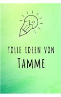 Tolle Ideen von Tamme: Liniertes Notizbuch für deinen Vornamen