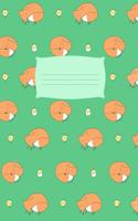 Primary Composition Book: Handwriting Notebook With Story Space - Cute Fox & Chicken Pattern