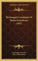 Inorganic Constituents Of Marine Invertebrates (1922)