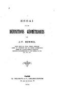 Essai sur les définitions géométriques: (French)