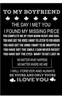 To My Boyfriend the Day I Met You I Found My Missing Piece