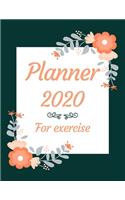 Planner 2020 for exercise: Jan 1, 2020 to Dec 31, 2020: Weekly & Monthly Planner + Calendar Views (2020 Pretty Simple Planners)