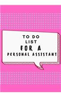 To Do List for a Personal Assistant