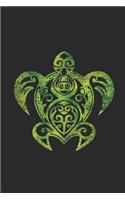 Tribal Turtle Color Splash: Turtles Notebook, Dotted Bullet (6" x 9" - 120 pages) Animal Themed Notebook for Daily Journal, Diary, and Gift
