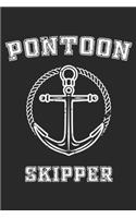 Pontoon Skipper: PONTOON SKIPPER Funny Boating for Water Sports Journal/Notebook Blank Lined Ruled 6x9 100 Pages