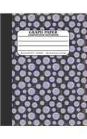 Graph Paper Composition Notebook: Math and Science Lover Rainbow Black Circles Graph Paper Cover (Quad Ruled 5 squares per inch, 120 pages) Birthday Gifts For Math Lover Teacher, Stu